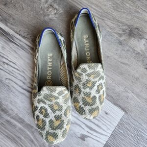 Rothy’s Women’s Size 8 Olive Green Smokespot Loafers Knit Slip On Flats